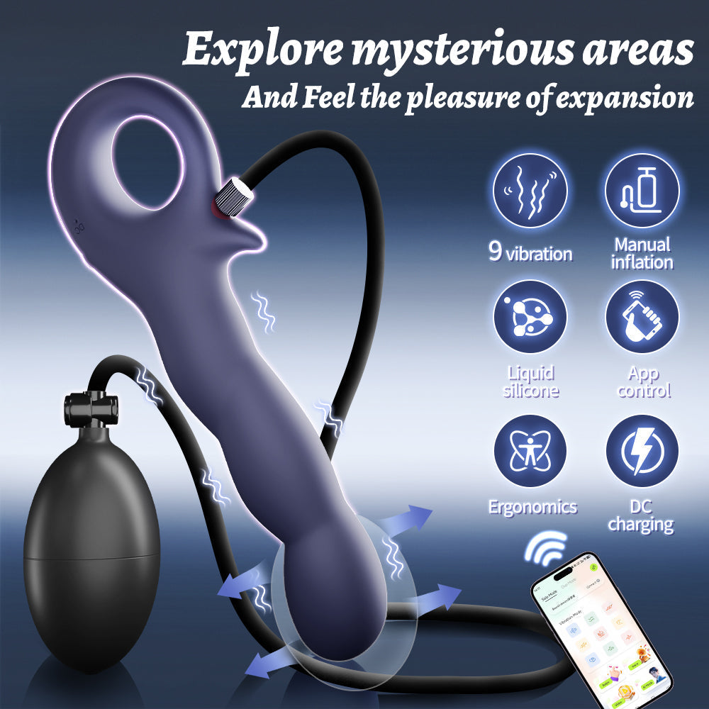 Electric Vibrator Anal Plug – Chrysanthemum Silicone Strong Vibration, Intense Pleasure for Gay Couples & Solo Play